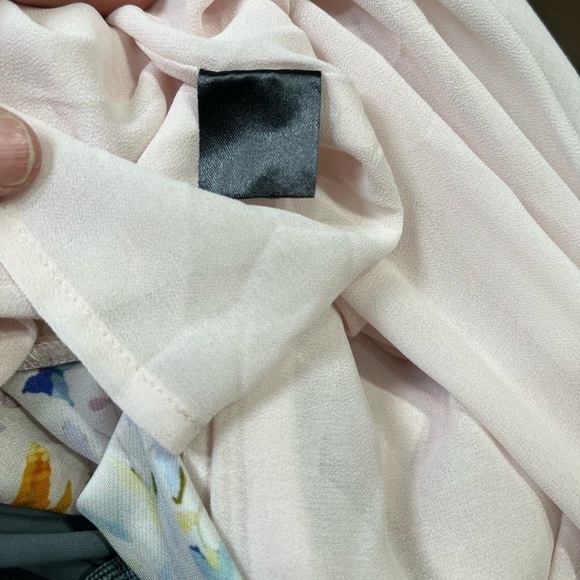 Cynthia Rowley Blush Pink Magic Garden Floral Flutter Sleeve Maxi Dress Size 14 - Picture 10 of 15